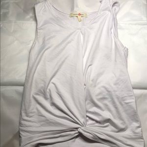 White knotted tank top, never worn, tags off.